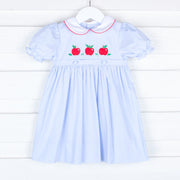 Embroidered Apples and Pumpkin Bib Dress