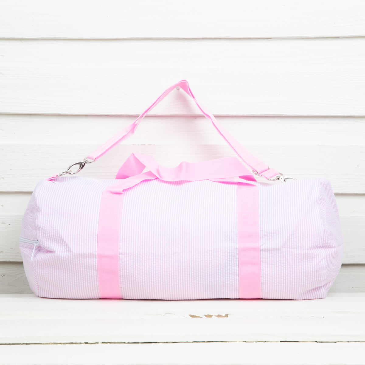 Baby pink duffle bag online