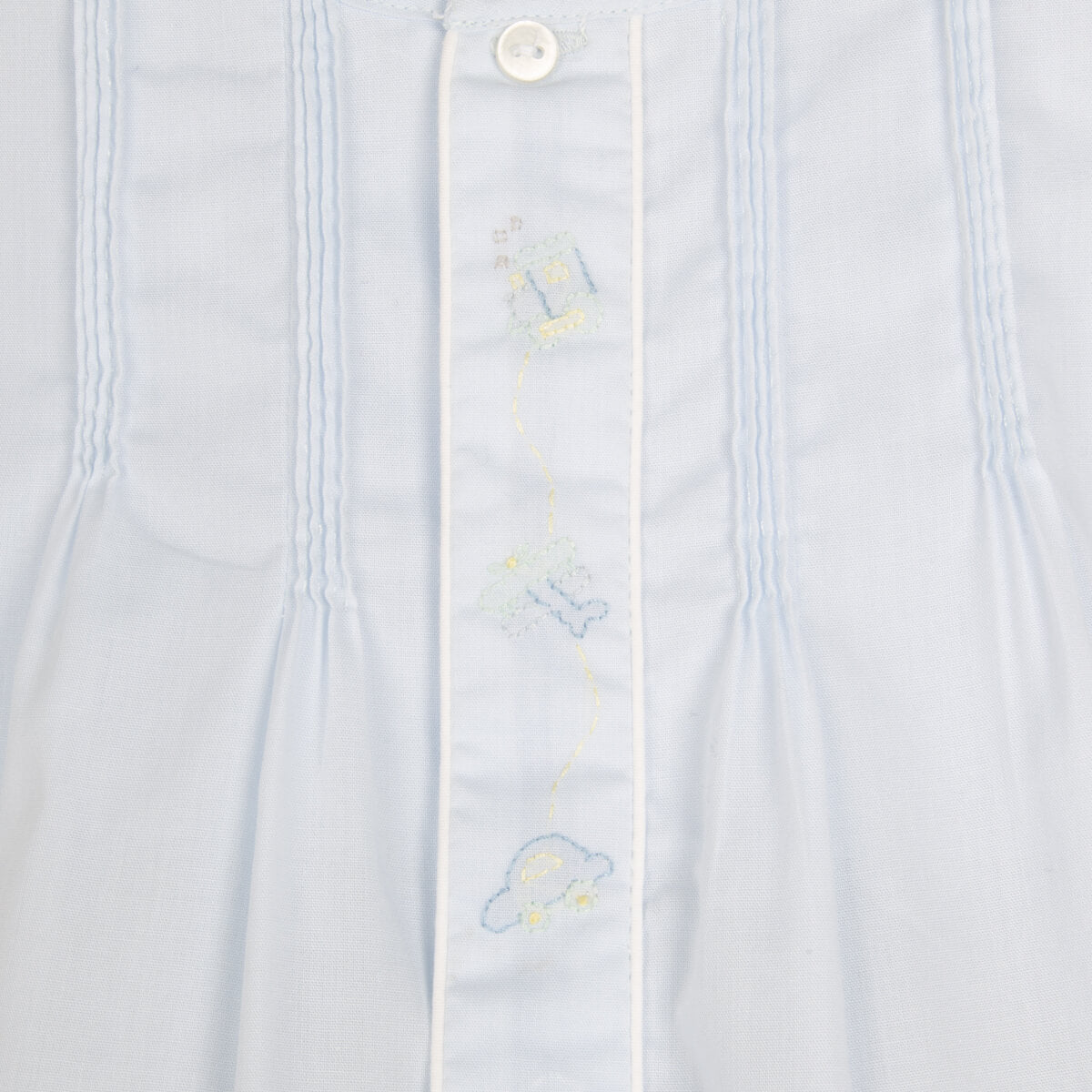 Train and Plane Embroidered Pleated Bubble