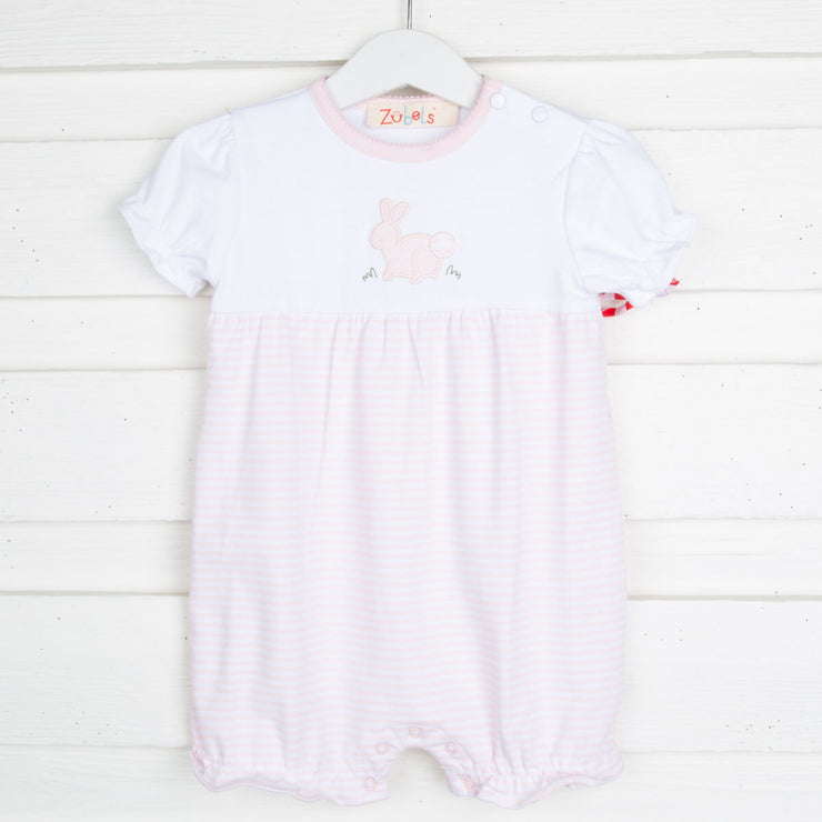 Light Pink Bunny Striped Bubble