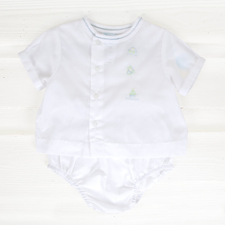 Car and Train Embroidered Bloomer Set