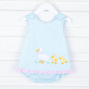 Ducklings Mint Check Popover Set