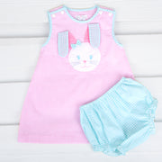 Bunny Applique Pink Dress