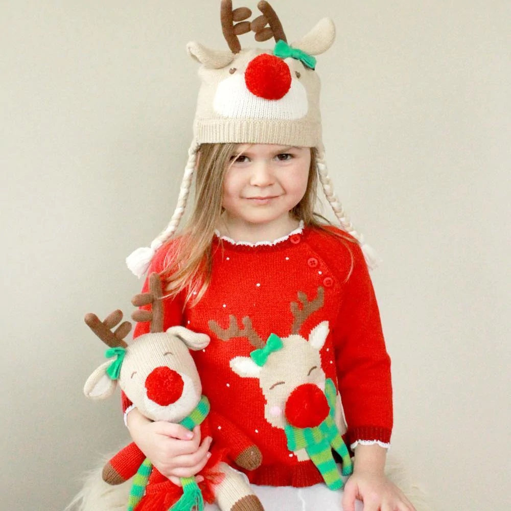 Reindeer Red Knit Sweater