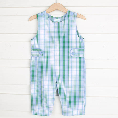Light Blue and Green Plaid Longall w Tabs