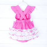 Black Lab Smocked Pink Leah Bubble