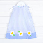 Blue Daisy Stripe Dress