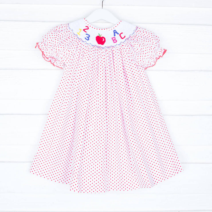 ABC Smocked Dotted Dress