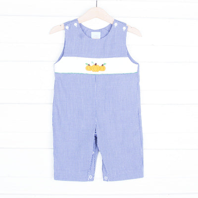 Pumpkin Patch Smocked Navy Longall