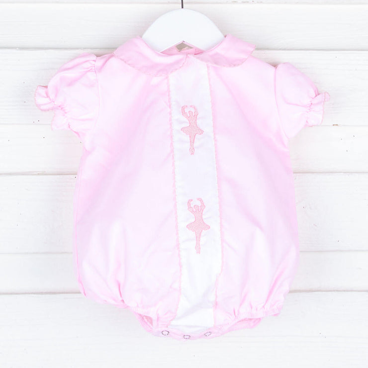 Center Embroidered Ballerina Pink Bubble