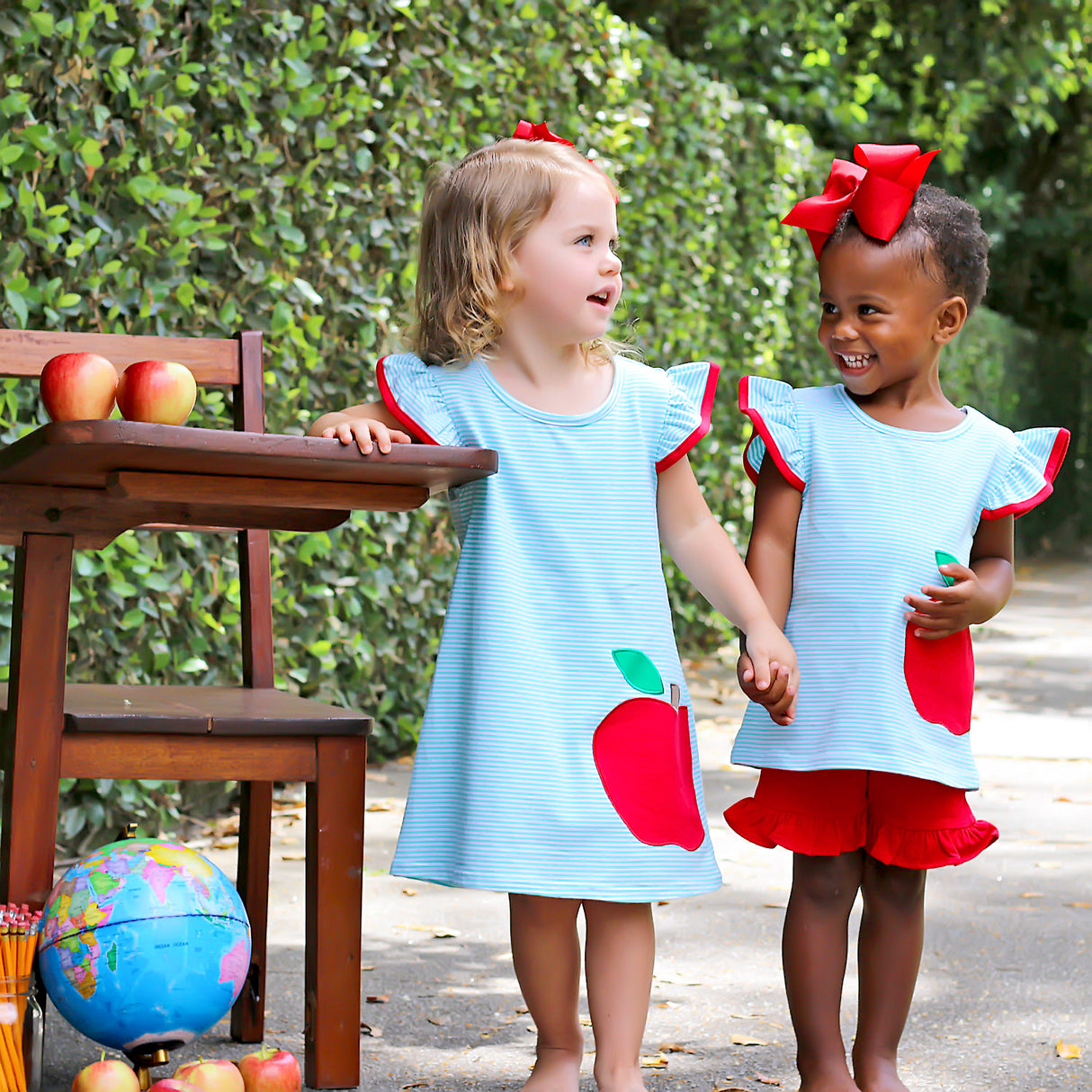 Aqua Stripe Apple Milly Dress