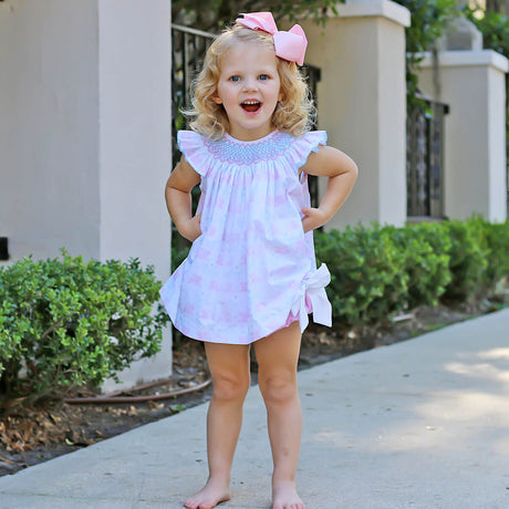 Geometric Smocked Bunny Bloom Bloomer Set