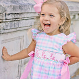 Bunny Silhouette Smocked Beverly Dress Plaid