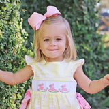 Hoppy Bunnies Smocked Beverly Bubble