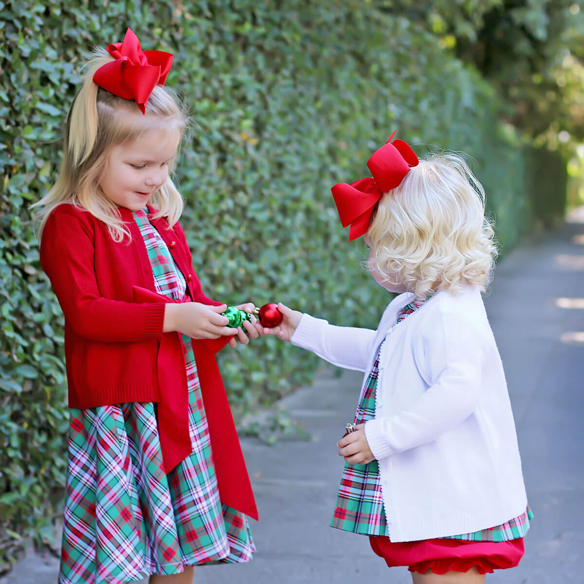 Merry & Bright Plaid Sash Dress