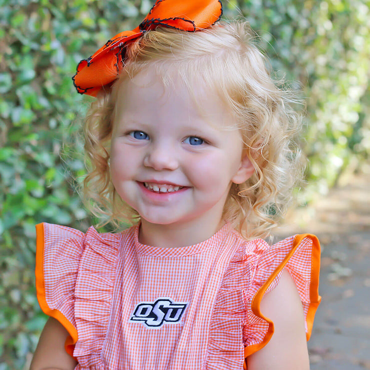 Embroidered Oklahoma State Bubble Gingham