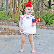 Flag Smocked Bubble Solid White