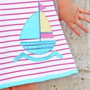 Pink Stripe Sailboat Dress