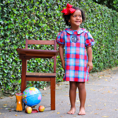Red and Blue Plaid Maddie Dress