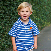 Royal Stripe Pumpkin Polo Shirt
