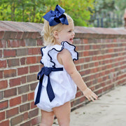 White and Navy Alice Bubble