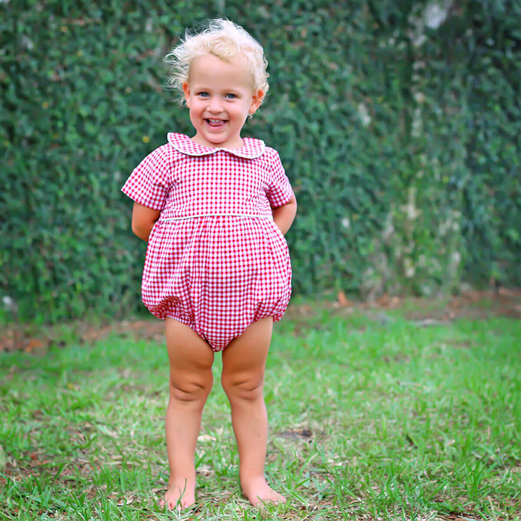 Red Gingham Boy Bubble