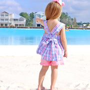 Sailboat Paradise Plaid Girl Short Set