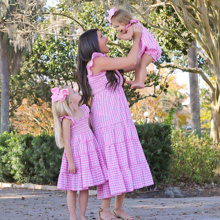 Pink Gingham Willow Dress