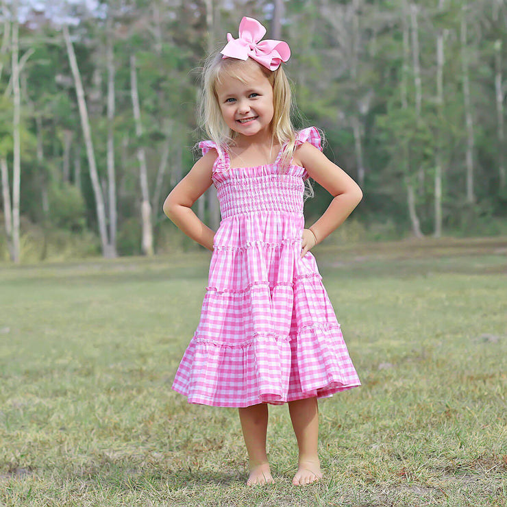 Pink Gingham Willow Dress