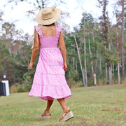 Pink Gingham Willow Mom Dress