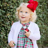 Merry & Bright Plaid Smocked Santa Bloomer Set