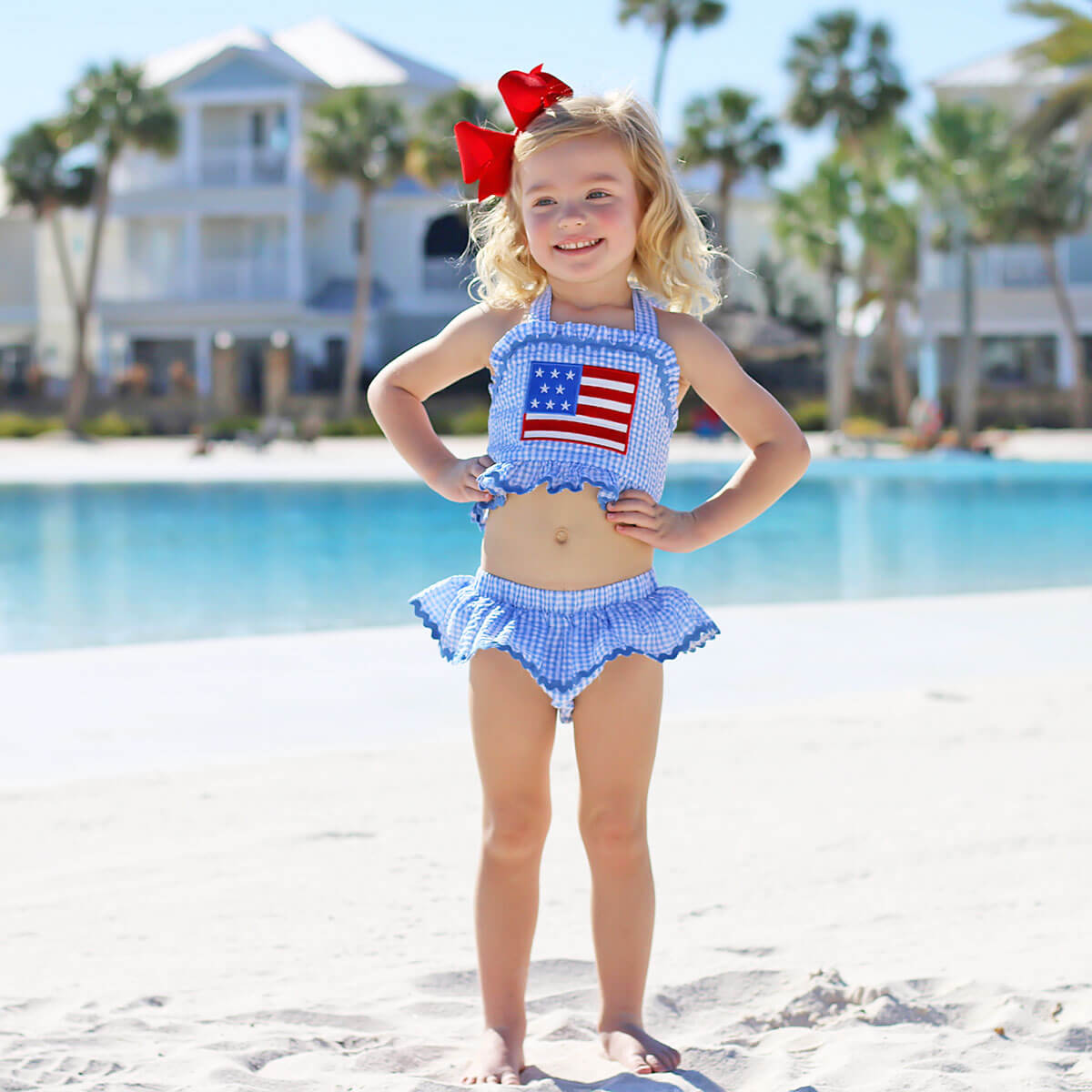 Girls patriotic swimsuit on sale