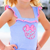 Mouse Ears Blue Gingham Swimsuit