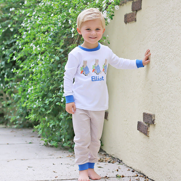 Storybook Rabbit Khaki Pajamas Classic Whimsy