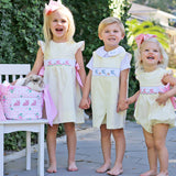 Hoppy Bunnies Smocked Beverly Bubble