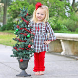 White Christmas Plaid Olivia Legging Set