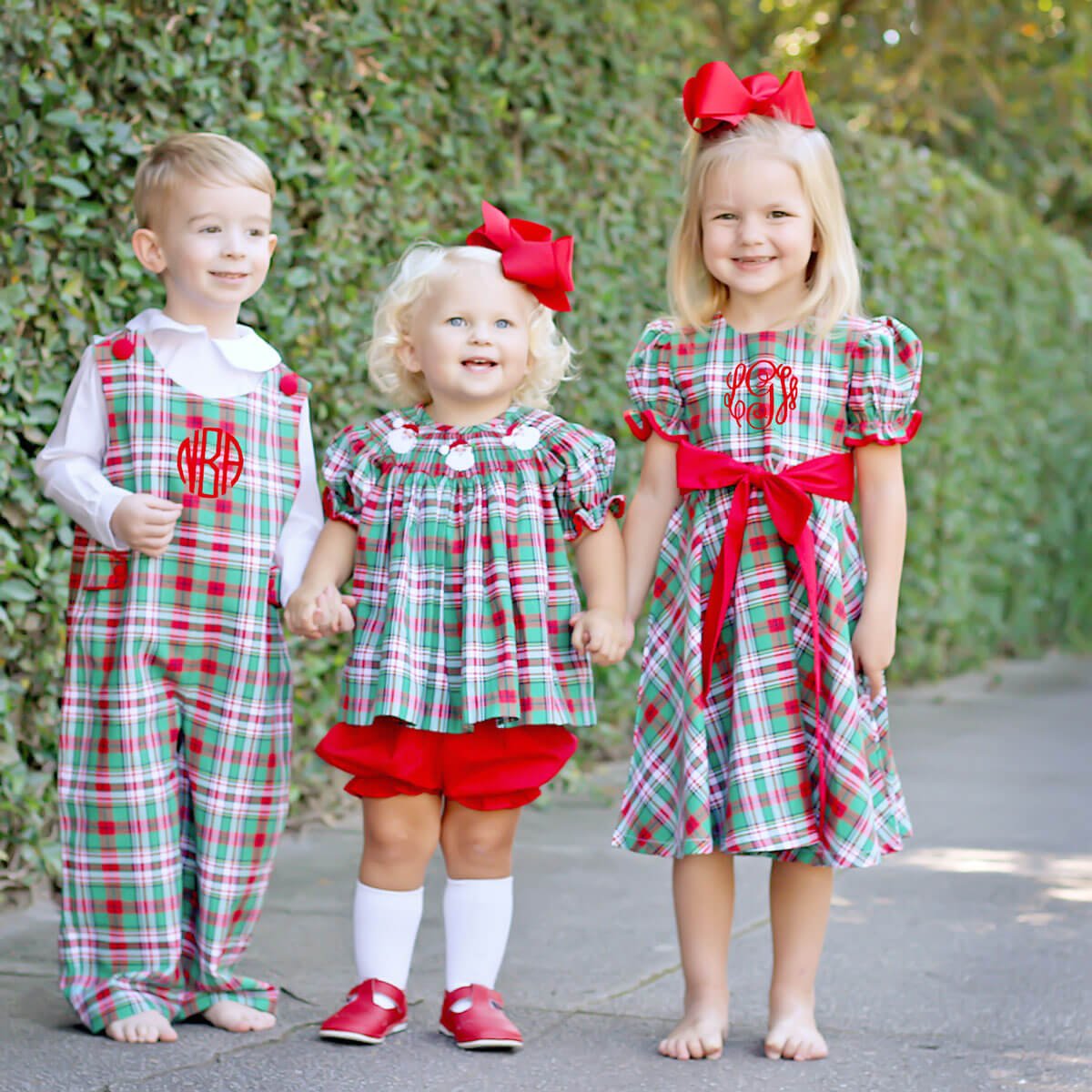 Merry & Bright Plaid Sash Dress