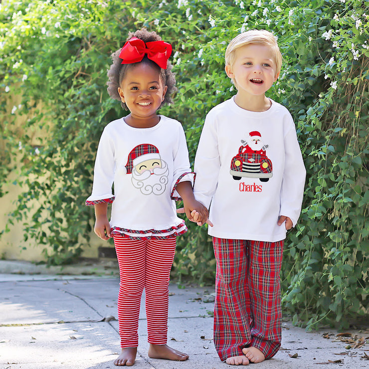 Here Comes Santa! White Long Sleeve Shirt