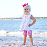 White and Pink Gingham Bloomer Set