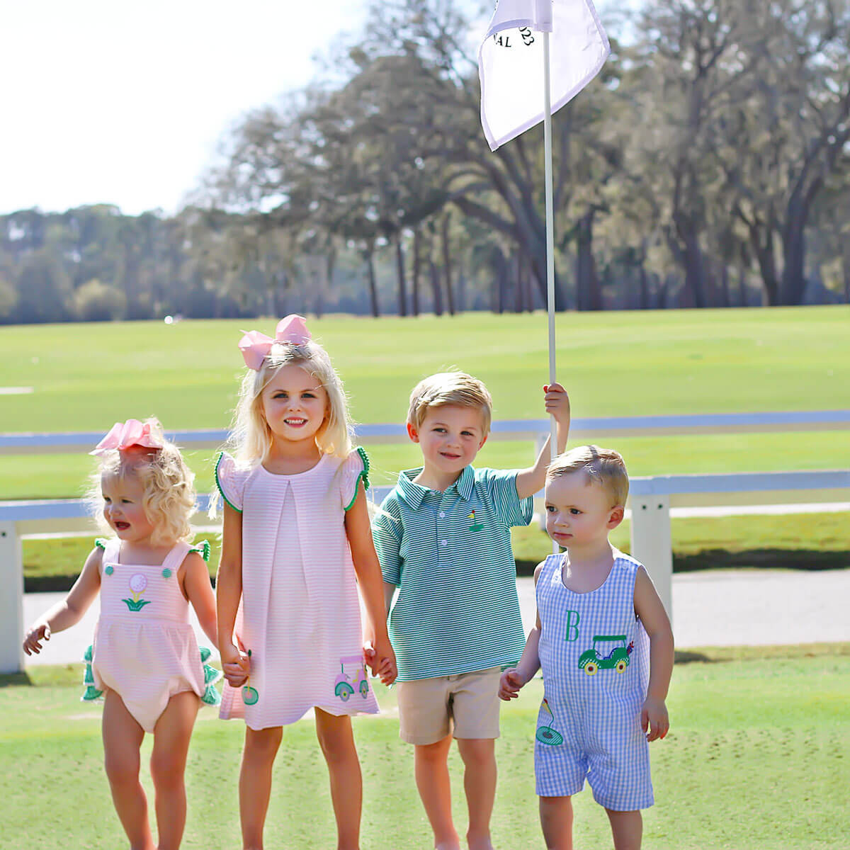 Golf Pink Stripe Claire Dress