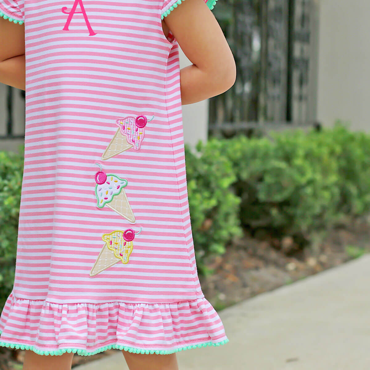 Ice Cream Cone Pink Stripe Milly Dress – Classic Whimsy
