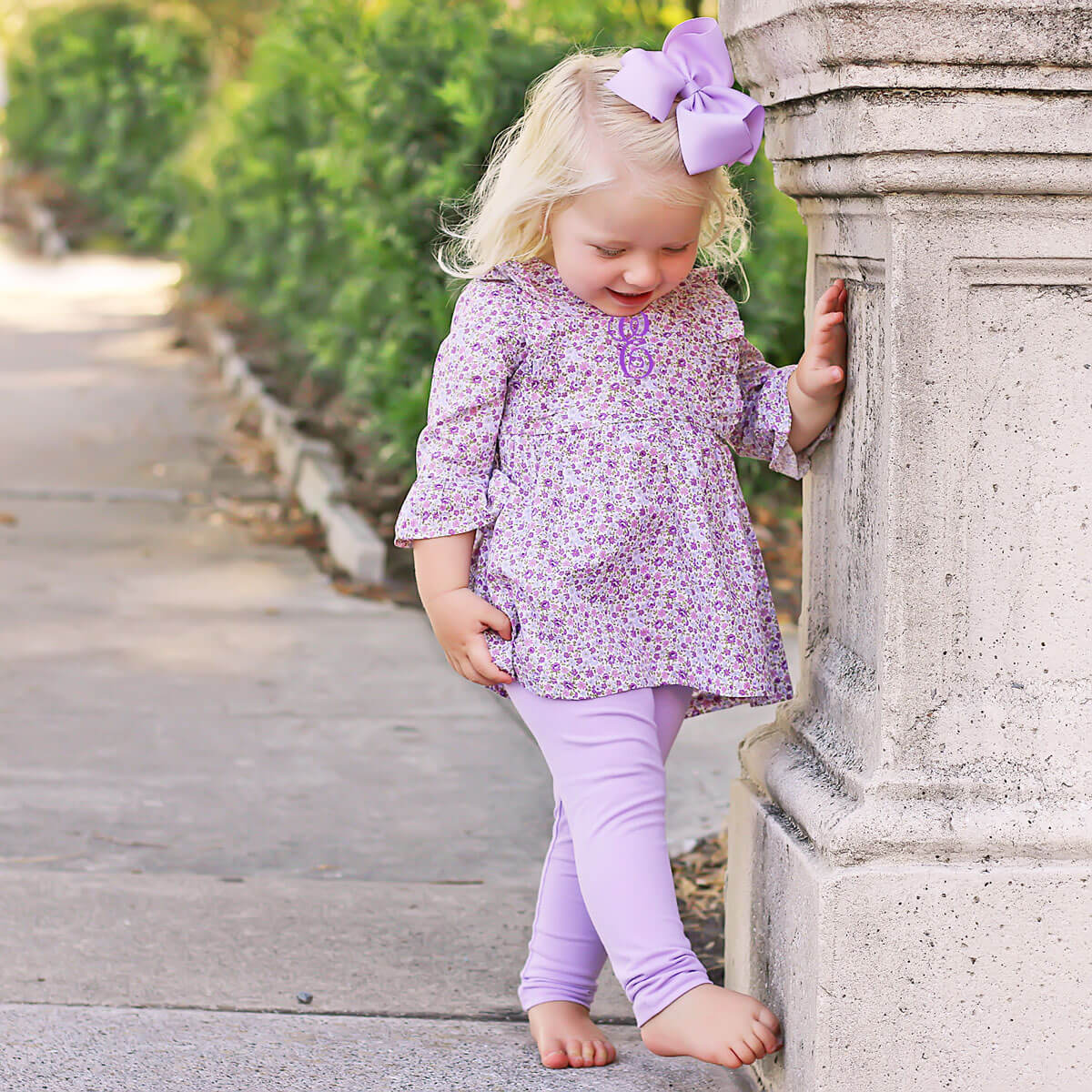 Purple Ditzy Floral Olivia Legging Set