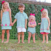 Green Stripe Watermelon Mia Short Set