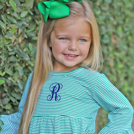 Green Stripe Sophia Dress