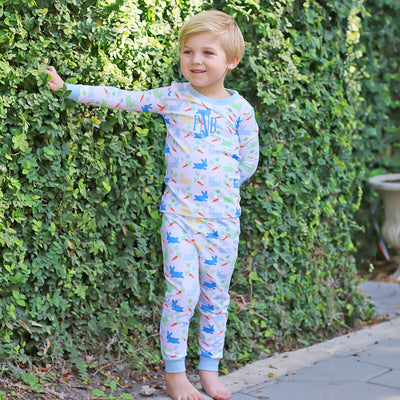 Blue Bunny Wonderland Pajamas