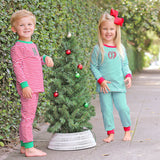 Green Candy Cane Stripe Pajamas