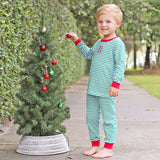 Green Candy Cane Stripe Pajamas