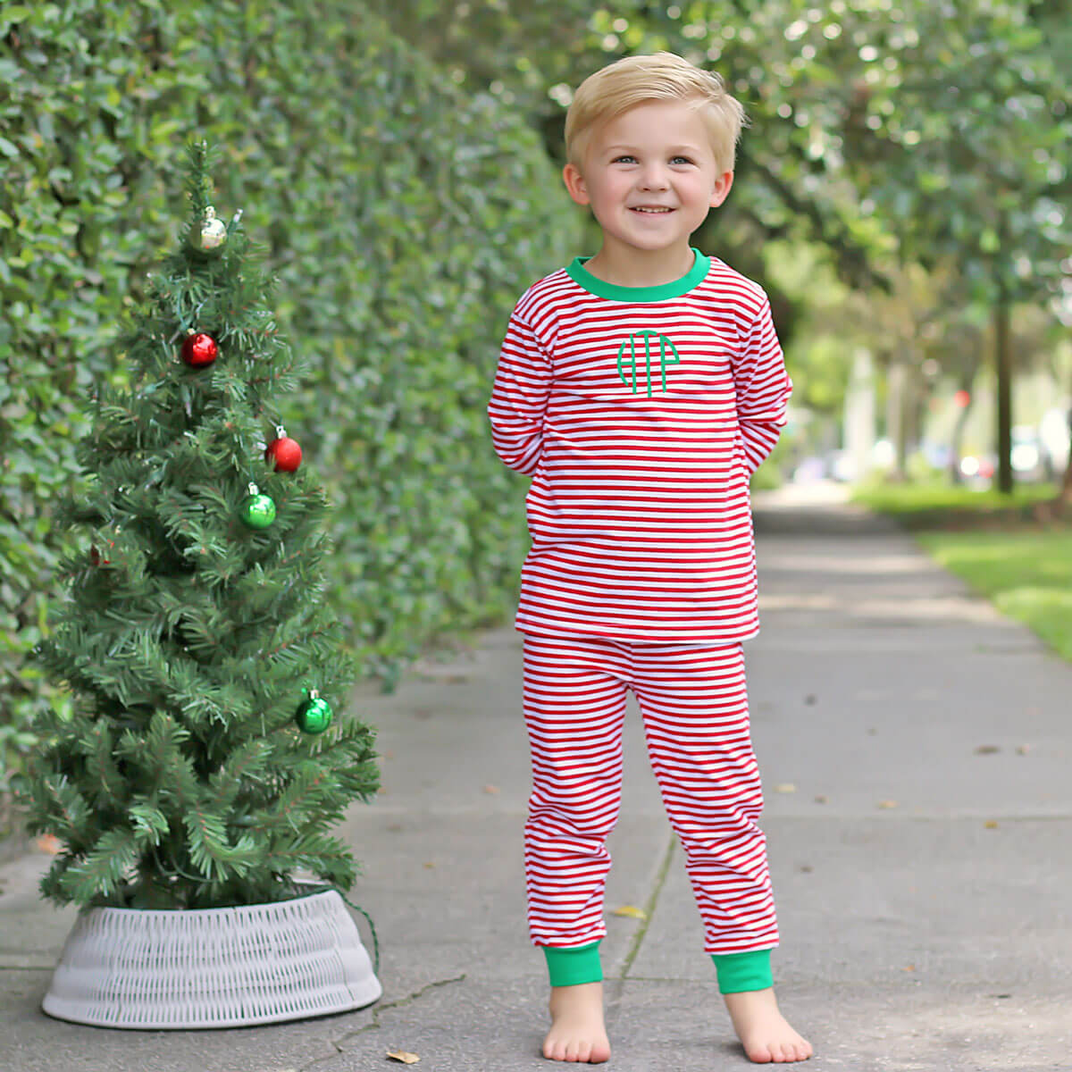 Red Candy Cane Stripe Pajamas