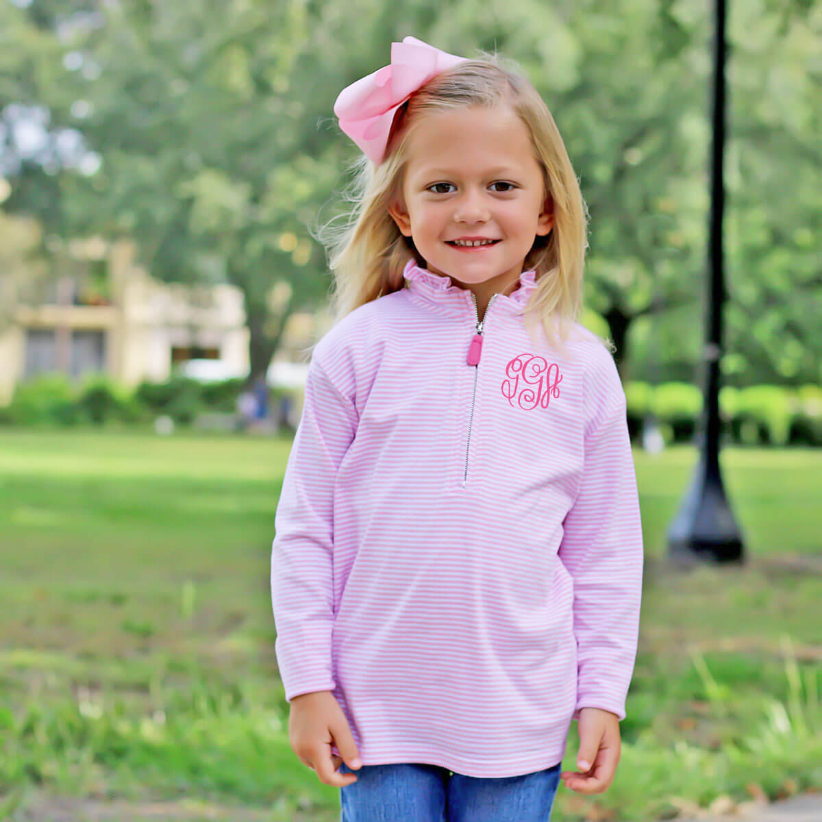 Half zip pullover pink best sale