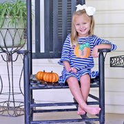 Blue Stripe Knit Pumpkin Dress